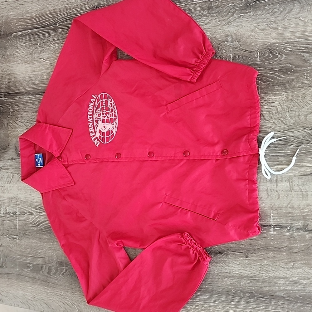 Vintage Champion Ripstop Coach Snap Front Jacket 'Fitness Center International' - Picture 1 of 8